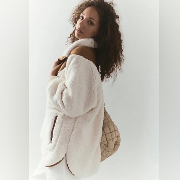 Free People Movement Fall To Rise Fleece Quarter Snap Pullover Fleece Brown NWOT - Picture 13 of 16